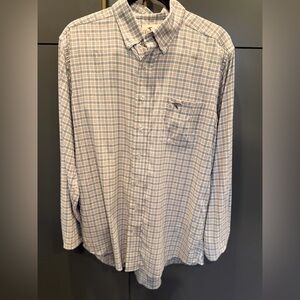 Genteal Performance Plaid Button Down Shirt Mens Medium Long Sleeve